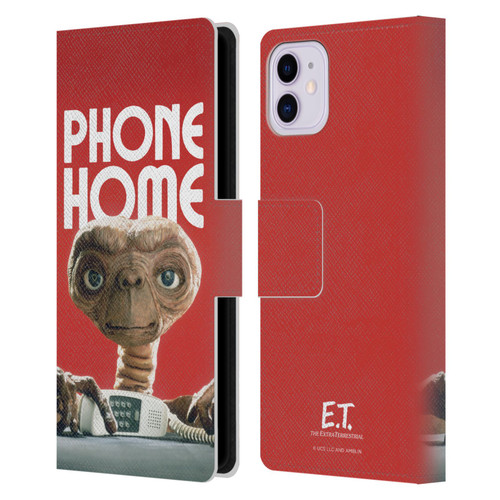 E.T. Graphics Phone Home Leather Book Wallet Case Cover For Apple iPhone 11