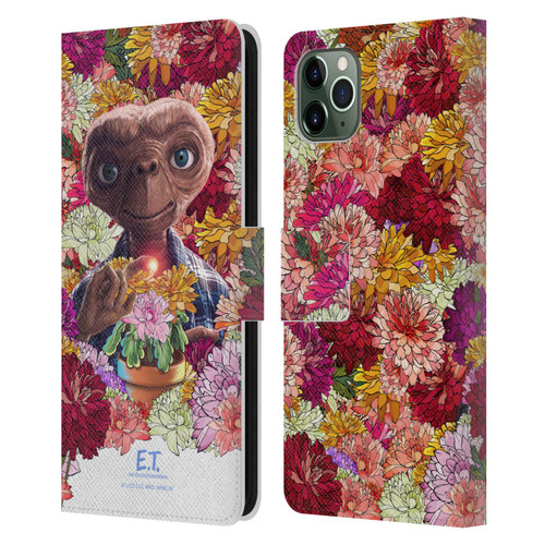 E.T. Graphics Floral Leather Book Wallet Case Cover For Apple iPhone 11 Pro Max