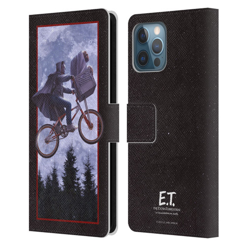 E.T. Graphics Night Bike Rides Leather Book Wallet Case Cover For Apple iPhone 12 Pro Max