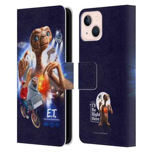 E.T. Graphics Key Art Leather Book Wallet Case Cover For Apple iPhone 13