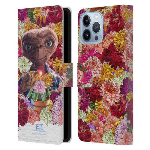 E.T. Graphics Floral Leather Book Wallet Case Cover For Apple iPhone 13 Pro Max