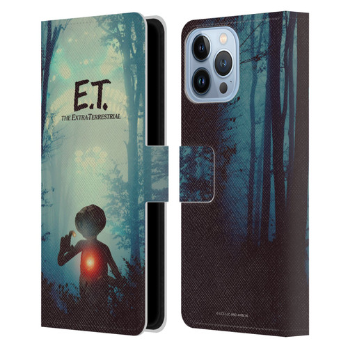 E.T. Graphics Forest Leather Book Wallet Case Cover For Apple iPhone 13 Pro Max