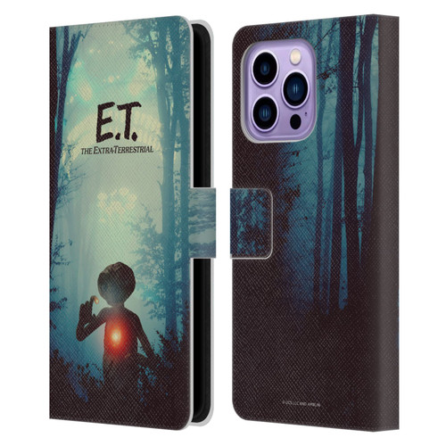 E.T. Graphics Forest Leather Book Wallet Case Cover For Apple iPhone 14 Pro Max