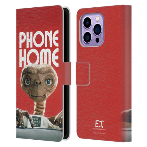 E.T. Graphics Phone Home Leather Book Wallet Case Cover For Apple iPhone 14 Pro Max