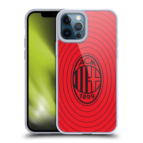 AC Milan Art Red And Black Soft Gel Case for Apple iPhone 12 Pro Max