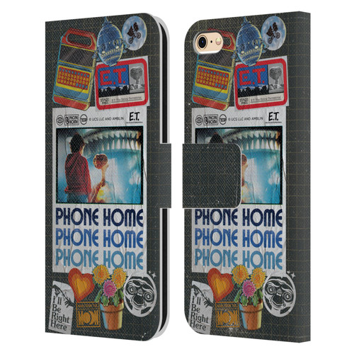 E.T. Graphics Phone Home Collage Leather Book Wallet Case Cover For Apple iPhone 6 / iPhone 6s