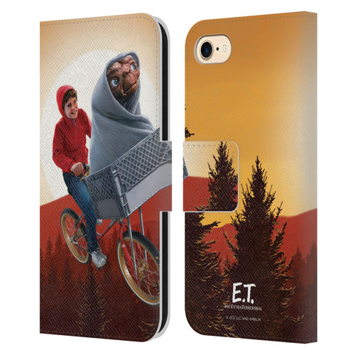 E.T. Graphics Elliot And E.T. Leather Book Wallet Case Cover For Apple iPhone 7 / 8 / SE 2020 & 2022