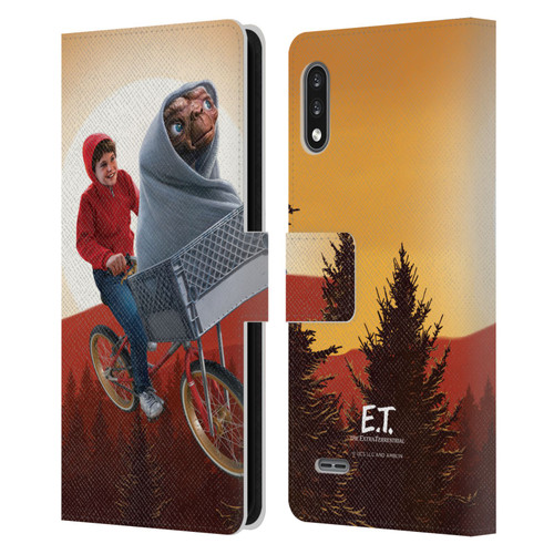 E.T. Graphics Elliot And E.T. Leather Book Wallet Case Cover For LG K22