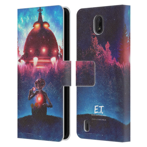 E.T. Graphics Spaceship Leather Book Wallet Case Cover For Nokia C01 Plus/C1 2nd Edition