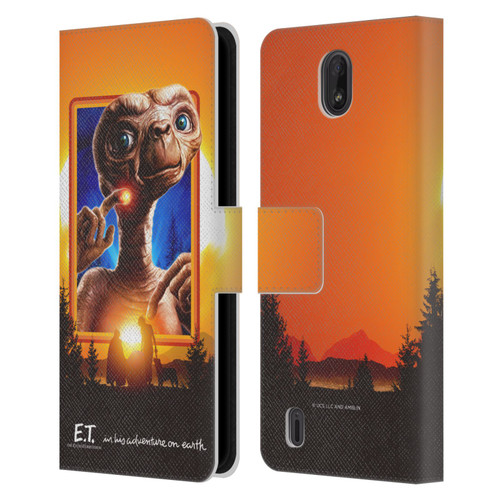 E.T. Graphics Sunset Leather Book Wallet Case Cover For Nokia C01 Plus/C1 2nd Edition
