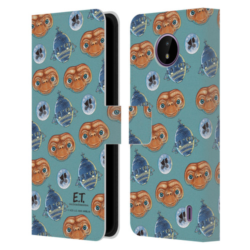E.T. Graphics Pattern Leather Book Wallet Case Cover For Nokia C10 / C20
