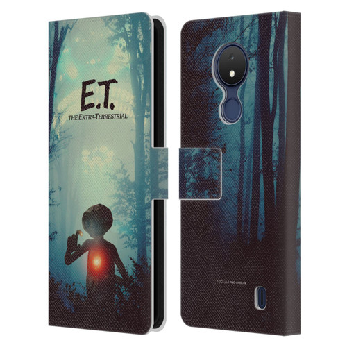 E.T. Graphics Forest Leather Book Wallet Case Cover For Nokia C21