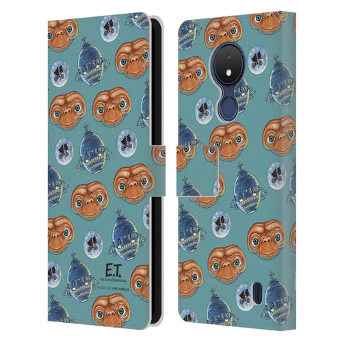 E.T. Graphics Pattern Leather Book Wallet Case Cover For Nokia C21