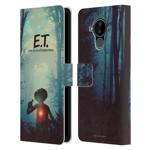 E.T. Graphics Forest Leather Book Wallet Case Cover For Nokia C30