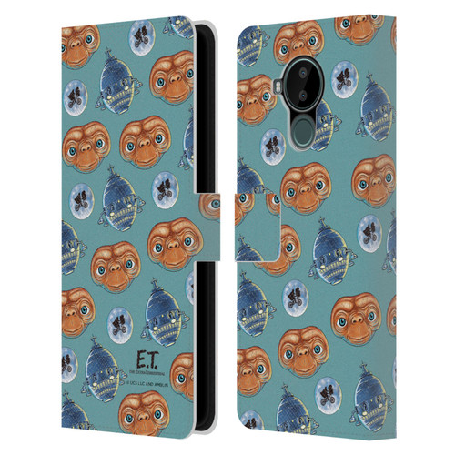 E.T. Graphics Pattern Leather Book Wallet Case Cover For Nokia C30