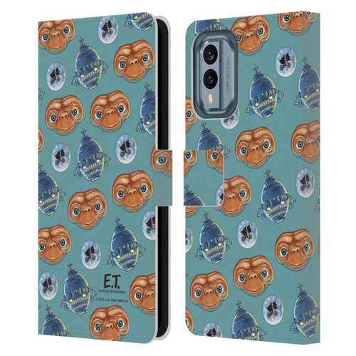 E.T. Graphics Pattern Leather Book Wallet Case Cover For Nokia X30