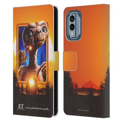 E.T. Graphics Sunset Leather Book Wallet Case Cover For Nokia X30