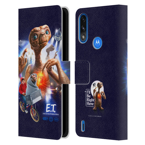 E.T. Graphics Key Art Leather Book Wallet Case Cover For Motorola Moto E7 Power / Moto E7i Power