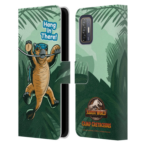 Jurassic World: Camp Cretaceous Character Art Hang In There Leather Book Wallet Case Cover For HTC Desire 21 Pro 5G
