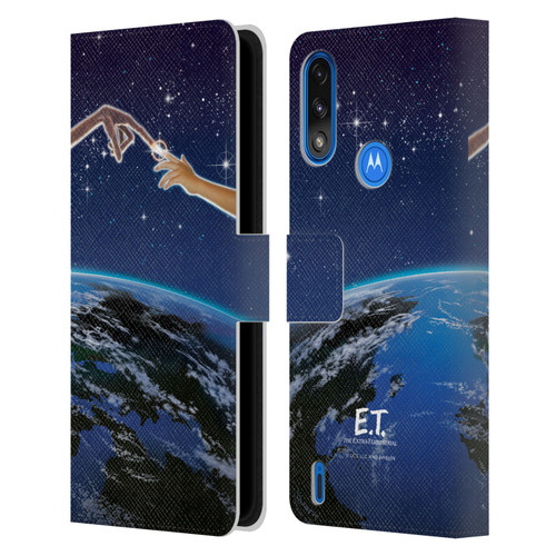 E.T. Graphics Touch Finger Leather Book Wallet Case Cover For Motorola Moto E7 Power / Moto E7i Power