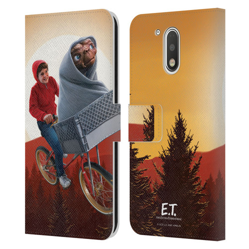 E.T. Graphics Elliot And E.T. Leather Book Wallet Case Cover For Motorola Moto G41