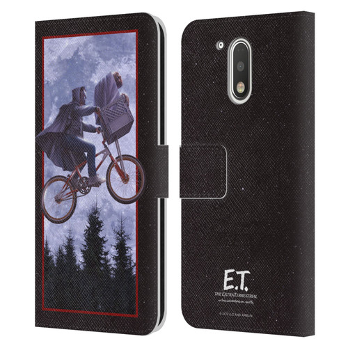 E.T. Graphics Night Bike Rides Leather Book Wallet Case Cover For Motorola Moto G41