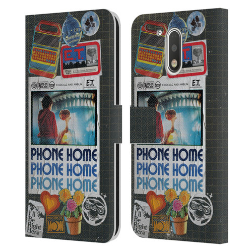 E.T. Graphics Phone Home Collage Leather Book Wallet Case Cover For Motorola Moto G41