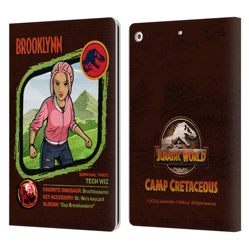 Jurassic World: Camp Cretaceous Character Art Brooklynn Leather Book Wallet Case Cover For Apple iPad 10.2 2019/2020/2021