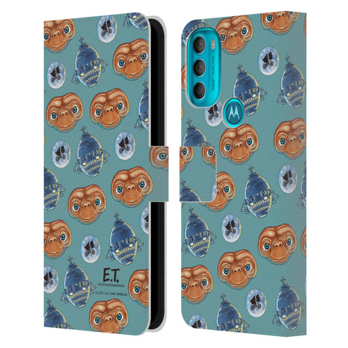 E.T. Graphics Pattern Leather Book Wallet Case Cover For Motorola Moto G71 5G