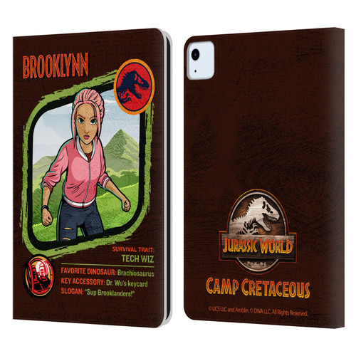 Jurassic World: Camp Cretaceous Character Art Brooklynn Leather Book Wallet Case Cover For Apple iPad Air 2020 / 2022