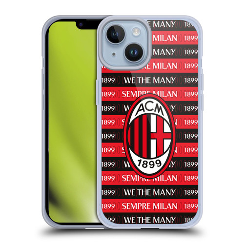 AC Milan Art Milan 1899 Soft Gel Case for Apple iPhone 14