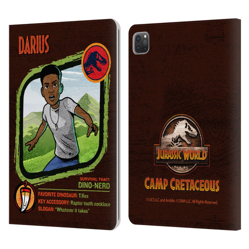Jurassic World: Camp Cretaceous Character Art Darius Leather Book Wallet Case Cover For Apple iPad Pro 11 2020 / 2021 / 2022