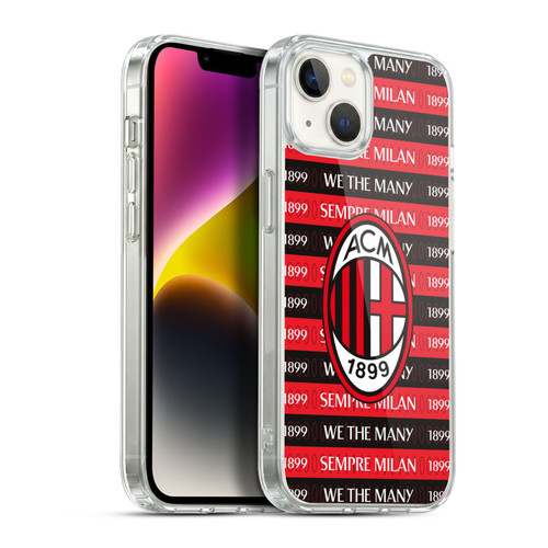 AC Milan Art Milan 1899 Soft Gel Case for Apple iPhone 14 Plus
