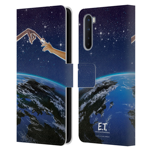 E.T. Graphics Touch Finger Leather Book Wallet Case Cover For OnePlus Nord 5G