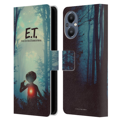 E.T. Graphics Forest Leather Book Wallet Case Cover For OnePlus Nord N20 5G