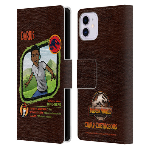Jurassic World: Camp Cretaceous Character Art Darius Leather Book Wallet Case Cover For Apple iPhone 11