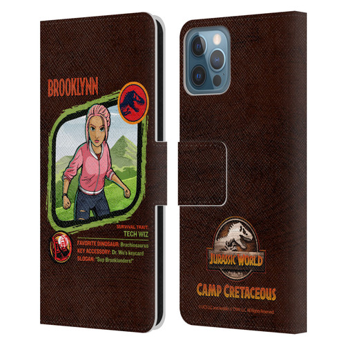 Jurassic World: Camp Cretaceous Character Art Brooklynn Leather Book Wallet Case Cover For Apple iPhone 12 / iPhone 12 Pro