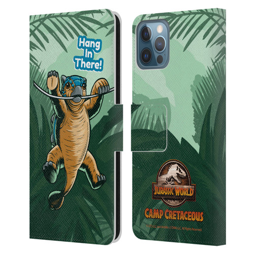Jurassic World: Camp Cretaceous Character Art Hang In There Leather Book Wallet Case Cover For Apple iPhone 12 / iPhone 12 Pro