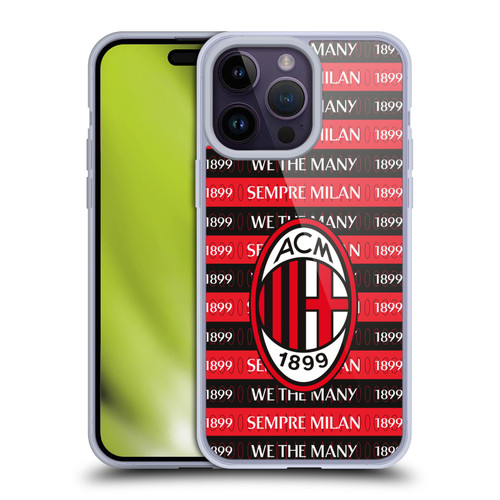 AC Milan Art Milan 1899 Soft Gel Case for Apple iPhone 14 Pro Max
