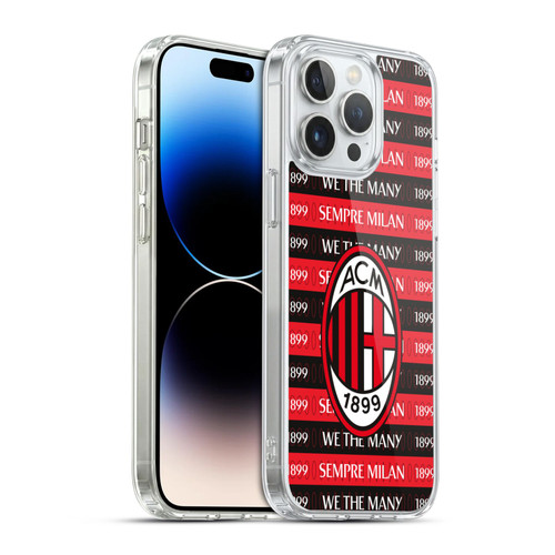 AC Milan Art Milan 1899 Soft Gel Case for Apple iPhone 14 Pro Max