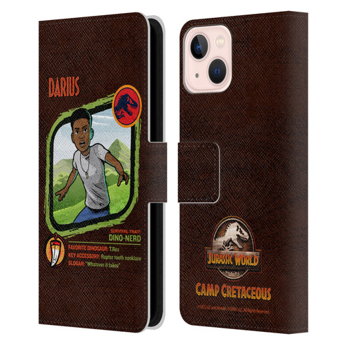 Jurassic World: Camp Cretaceous Character Art Darius Leather Book Wallet Case Cover For Apple iPhone 13