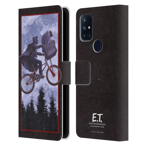 E.T. Graphics Night Bike Rides Leather Book Wallet Case Cover For OnePlus Nord N10 5G