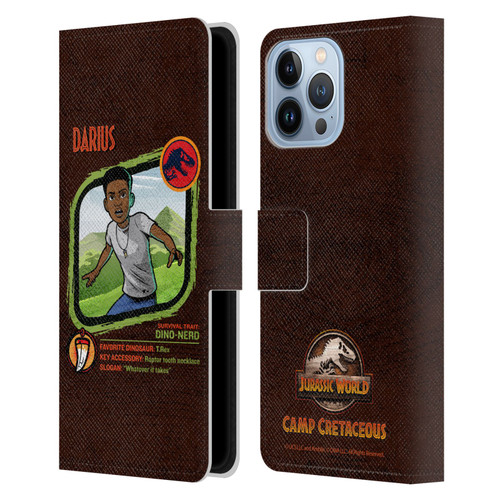 Jurassic World: Camp Cretaceous Character Art Darius Leather Book Wallet Case Cover For Apple iPhone 13 Pro Max