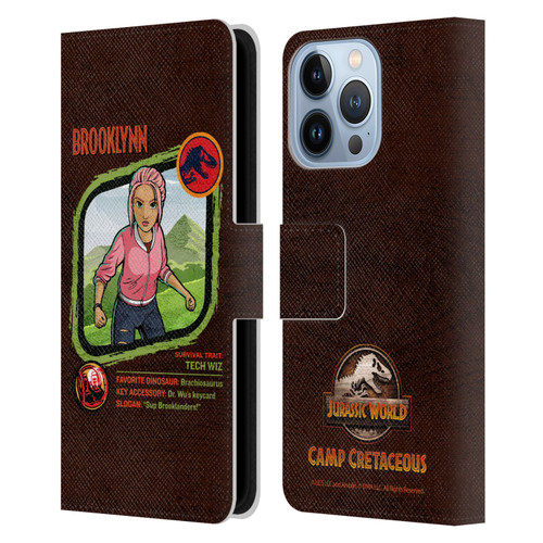 Jurassic World: Camp Cretaceous Character Art Brooklynn Leather Book Wallet Case Cover For Apple iPhone 13 Pro