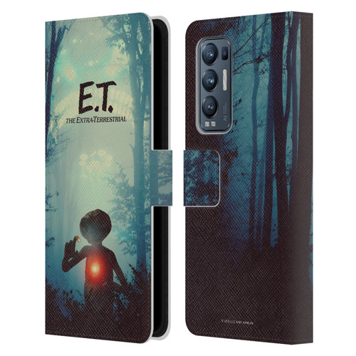 E.T. Graphics Forest Leather Book Wallet Case Cover For OPPO Find X3 Neo / Reno5 Pro+ 5G