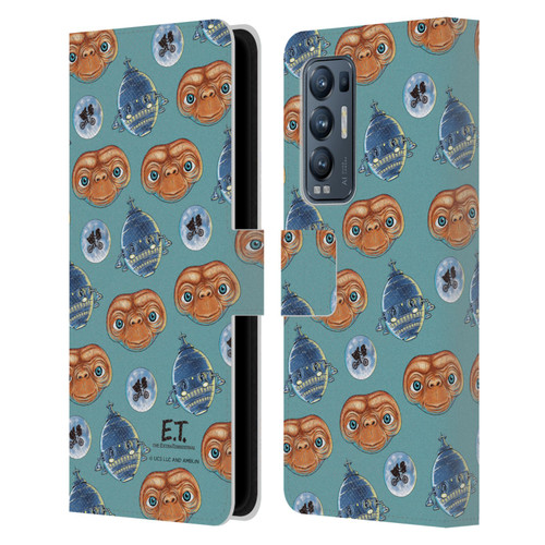E.T. Graphics Pattern Leather Book Wallet Case Cover For OPPO Find X3 Neo / Reno5 Pro+ 5G