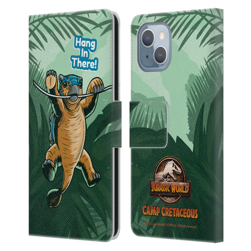 Jurassic World: Camp Cretaceous Character Art Hang In There Leather Book Wallet Case Cover For Apple iPhone 14