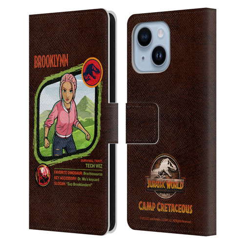 Jurassic World: Camp Cretaceous Character Art Brooklynn Leather Book Wallet Case Cover For Apple iPhone 14 Plus