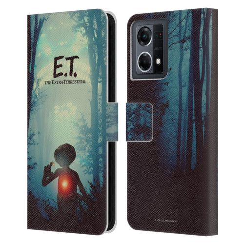E.T. Graphics Forest Leather Book Wallet Case Cover For OPPO Reno8 4G