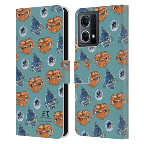 E.T. Graphics Pattern Leather Book Wallet Case Cover For OPPO Reno8 4G